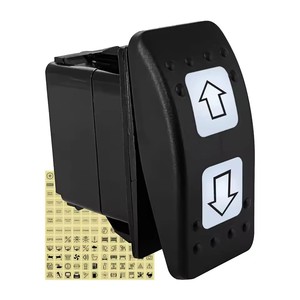 Interruptor Basculante de 8/10 Pines con Lente Blanca, LED Azul, DPDT, 3 Posiciones, 12V/24V, Resistente al Agua, 144 Pegatinas para Auto, Barco, Caravana, <span class=keywords><strong>Can</strong></span>-Am, Carling - Product Image 1