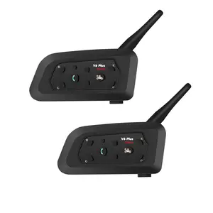 V6 Plus Motorhelm Intercom Voor 6 Rijders Bluetooth Headset Waterdicht Met Full Duplex Interphone Communicator