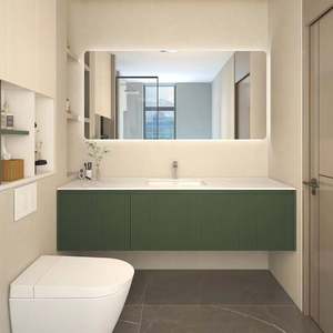 Mueble de Baño Moderno y Sencillo de Alta Gama con Espejo Rectangular - Product Image 4