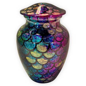 Urnas para adultos de estilo europeo, urnas para adultos de Metal de aluminio grabadas a mano, suministros funerarios - Product Image 6