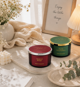 Crimson Berry Scented Soy Wax <b>Candle</b> Red Glass Jar Single <b>Wick</b> Handmade Aromatherapy for Home Fragrance Chinese New Year - Product Image 4