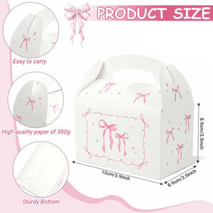 El Popular Producto en Línea Es una Caja <span class=keywords><strong>de</strong></span> Regalo con Diseño <span class=keywords><strong>de</strong></span> Lazo <span class=keywords><strong>Rosa</strong></span> para Dulces y Pasteles, Apta para Niñas - Product Image 4