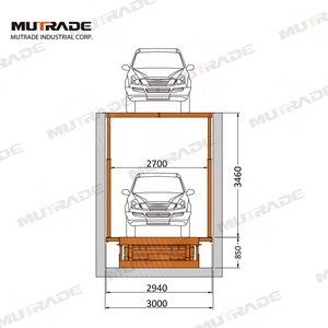Ascenseur de stationnement souterrain à double plate-forme Ascenseur de voiture à double pont <span class=keywords><strong>hydraulique</strong></span> - Product Image 6