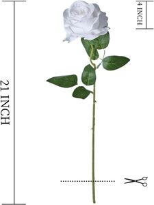 Roses artificielles en velours, roses uniques, vente en gros d'usine, décoration de mariage et de maison, roses artificielles au toucher réel, rose / rouge / blanc - Product Image 5