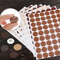 Cache-vis en PVC pour trous de vis de meubles - Autocollants adhésifs écologiques et étanches avec protection anti-poussière pour le bordage