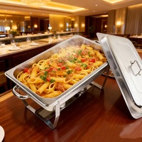Juego de Buffet Multifuncional de Acero Inoxidable, Calentador de Comida para Buffet, Combustible de Gas, Diseño Desmontable para Restaurante