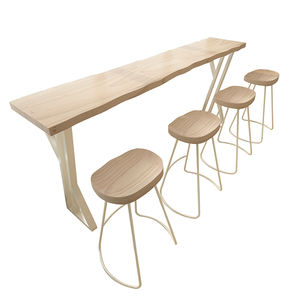 Mesas de Bar de Madera Maciza de Estilo Escandinavo Simple y Moderno, Altas, Largas y Estrechas, Resistentes al Agua y Duraderas para la Sala de Estar del Hogar - Product Image 5
