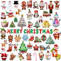 Vente en gros de ballons en aluminium Mylar, ballons de dessin animé, globos, ballons à l'hélium, décorations de Noël, ensembles de ballons en feuille d'aluminium