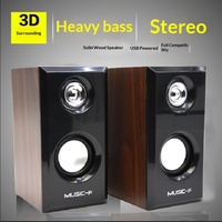 Altavoz USB con Cable para Computadora Q-D-09T de 2.0 Canales, Mini Barra de Sonido Hi-Fi para Computadora Portátil, PC de Escritorio y Oficina en Casa
