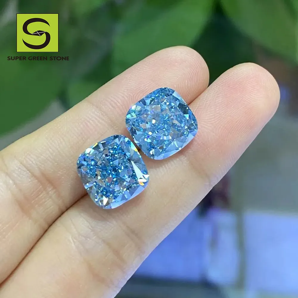SuperGS工場卸売業者HPHTラボ成長ファンシーインテンスブルーダイヤモンドルーズダイヤモンド高品質ファンシーダイヤモンド