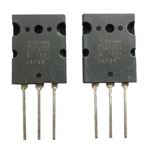 Amplificador de potência de áudio, feito em áudio 2sa1943 2sc5200 a1943 c5200 transistor