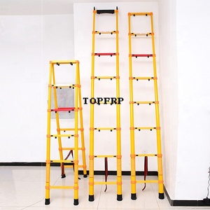 Fiberglass Telescopic Retractable Ladder High Quality 2m 2.5m 3m 3.5m 4m 4.5m 5m Frp Electric Frpp Foldable Work <b>Bench</b> Accepted - Product Image 3