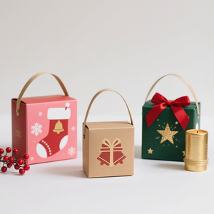 <b>Christmas</b> gift <b>box</b> with handle Xmas treat <b>box</b> portable <b>Christmas</b> candy <b>box</b> <b>Christmas</b> paper gift <b>box</b> festive gift <b>box</b> - Product Image 3