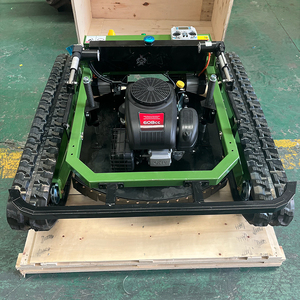 Tondeuse robotisée industrielle autopropulsée sur chenilles, style citerne, à essence, certifiée CE EPA, largeur de coupe 800 mm, capacité 60 L - Product Image 2