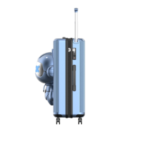 Bagage à main en forme de robot unisexe mignon valise à roulettes créative moderne avec verrouillage léger par mot de passe voyage