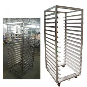 Fast food kitchen equipment stainless steel food & beverage dessert bakery cooling tray rack bread trolley