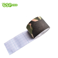 Camo pita kinesiologi olahraga atletik pita otot elastis lem akrilik sensitif medis katun bernapas K pita sampel dukungan