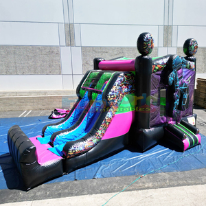 Castillo inflable espacial combinado de astronauta de 27 pies con tobogán para niños, castillo inflable comercial. - Product Image 2