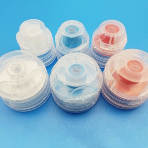 <b>28mm</b> 38mm Transparent PE Cap Outside with Red pp Cover Inside Squeeze Cap for Honey,water,beverage,sauce Liquid - Product Image 6
