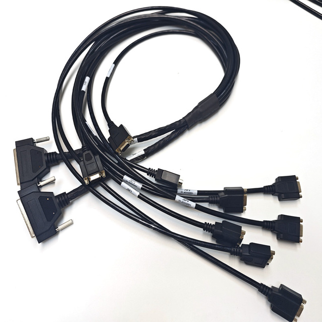DB37 to Multiple DB9 Industrial Breakout Cable for IO Expansion Serial Control and Test Applications Cable Assembly