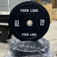 Diseño de Maqueta Gratuito, Placa de Goma Personalizada para Entrenamiento con Pesas, Orificio de 50 mm, 10 kg, 15 kg, 20 kg, 25 kg, Placas de Peso para Fitness con Logotipo Personalizado