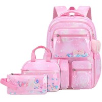 Ensemble de trois pièces best-seller transfrontalier : Sac à dos en nylon respirant et imperméable avec motif papillon bleu violet