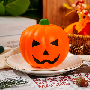 Hotsale PU Jack-o'-Lantern Pillow Halloween Party Favors Supplies Sensory Toys Great Fun Squishy Halloween Pumpkin <b>Squeeze</b> <b>Ball</b> - Product Image 5