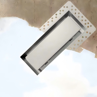 Rejilla de Ventilación Plana Oculta de Metal para Empotrar en Pared, Salida de Aire para Aire Acondicionado Central HVAC