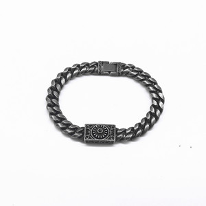 yunnique Stylish Black <b>Titanium</b> Steel Bracelet Geometric <b>Chain</b> Unisex Fashion Jewelry - Product Image 5
