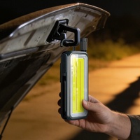 Mini lampe de travail LED ABS, petite lampe COB portable magnétique, lumière d'urgence EDC, lampe de poche étanche IPX4, lampe de travail rechargeable
