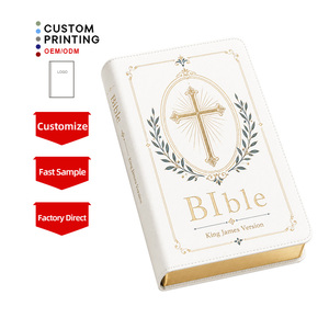 Bibbia da Studio per Chiesa con Copertina Morbida in Pelle PU di Alta Qualità, Stampa Personalizzata e Lamina Dorata, Vendita all'Ingrosso - Product Image 1