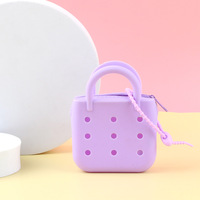 Nouveaux sacs à main miniatures en silicone DIY mignons, imperméables, avec breloques pour enfants