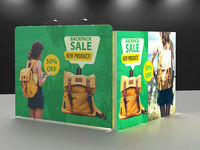 Stand d'exposition avec éclairage personnalisé 10*10 avec logo