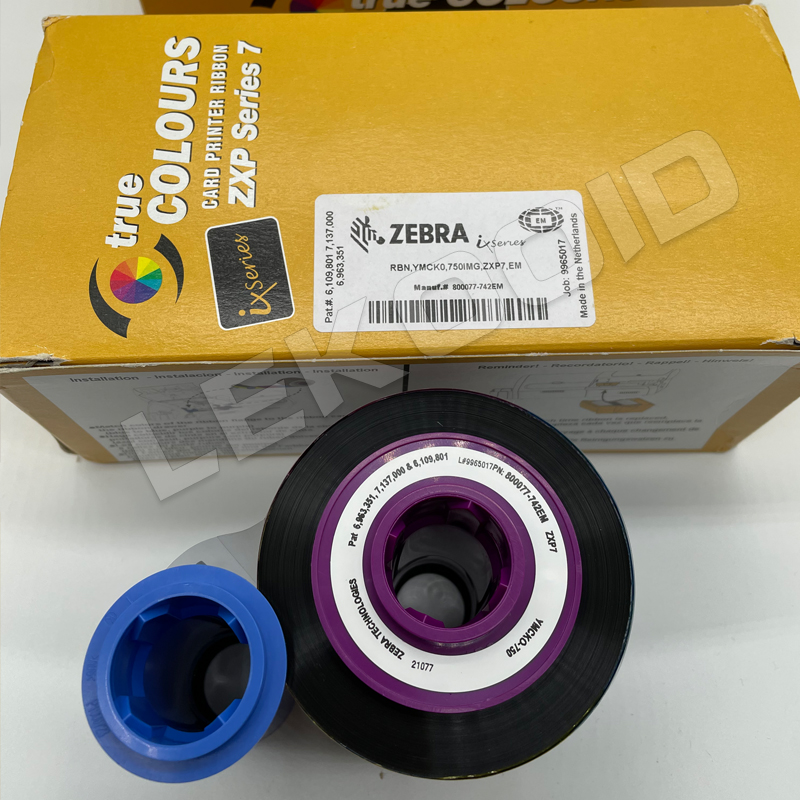 Zebra ZXP7 Color Ribbon - 800077-742EM - YMCKO - 750 Prints