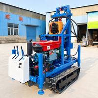 Max. Foreuse hydraulique mobile sur chenilles de 150 m pour puits d'eau, mini-machine de forage portable
