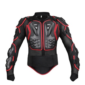 BKブランド赤/黒オートバイライディングジャケットPE素材通気性メッシュ布男性用オフロードクラッシュプロテクター - Product Image 1