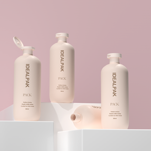 Botella de champú de plástico de lujo de 500ml Botella de plástico ecológica de champú azul Rosa <span class=keywords><strong>rojo</strong></span> - Product Image 2