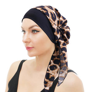 Foulard élastique imprimé pour femme Turban pour femme musulmane Chapeau de <span class=keywords><strong>chimio</strong></span> Cancer Couvre-chef pour perte de cheveux Couvre-chef <span class=keywords><strong>Bandana</strong></span> extensible - Product Image 1