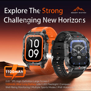 Montre connectée MAX68, écran tactile TFT, batterie 1100 mAh, étanche IP68, tracker de fitness, tracker de sommeil, boussole, multisports V35 - Product Image 2