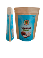 Pochette Doypack en papier kraft brun emballage flexible imprimé personnalisé sacs alimentaires en gros pour le sucre de coco