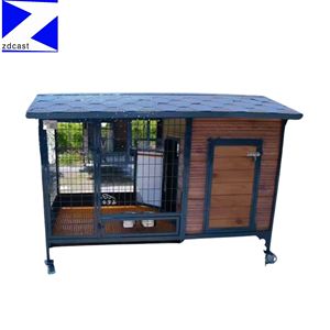 Casa de Madera Plegable para Perros y Jaula para Mascotas Pequeñas - Ideal para Entrenamiento de Orinal, Uso en Interiores y Exteriores, Apta para Razas Grandes - Product Image 2
