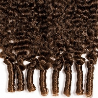 Cheveux Havana Twist au crochet, ondulations ombrées Ocean Wave, 18 pouces, cheveux à tresser bouclés, boucles spirales, cheveux humains, fournisseur en gros