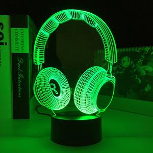 Figurine Earphone Hitam 20cm dengan Lampu LED RGBw, Patung Figurine Hiasan Meja Sebagai Hadiah, Dropshipping Sampai Depan Pintu - Product Image 3