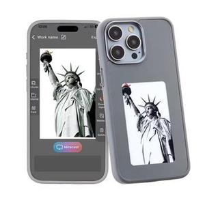 2024 חדש סיליקון diy nfc e מסך דיו צג טלפון נייד כיסוי חכם עבור iPhone 13 14 15 16 במקרה מקסימום - Product Image 6