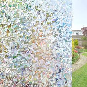 Precio de fábrica, pegatina de película de privacidad para ventana de arcoíris, efecto de vidriera, decoraciones de ventana adhesivas estáticas no adhesivas para la venta - Product Image 6