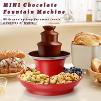 MINI machine à fontaine à chocolat chaud, machine à fondre électrique à trois couches, réunion de fête avec plateau détachable