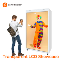 Vitrina Transparente con Pantalla LCD 3D e IA para Exhibición de Hologramas, Ideal para Humanos Digitales Virtuales