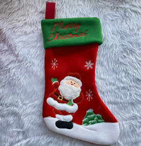 2026 New Christmas Stocking Cartoon Santa Snowman Reindeer Pattern Xmas Gift <strong>Bag</strong> Holiday Party Decoration Hanging Ornament - Product Image 5