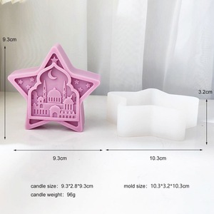 Hồi giáo hình học nến xà phòng thạch cao trang trí nội thất Kit cho Trung Đông trang trí nội thất Arabian Sao dập nổi Silicone nến khuôn - Product Image 6