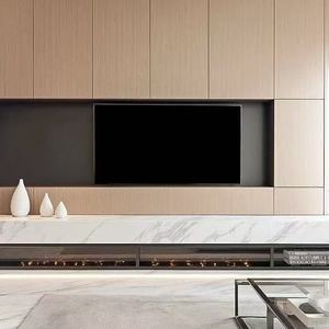 Ensemble de meubles de salon, <span class=keywords><strong>meuble</strong></span> TV suspendu, unité murale en bois contemporain de luxe - Product Image 3